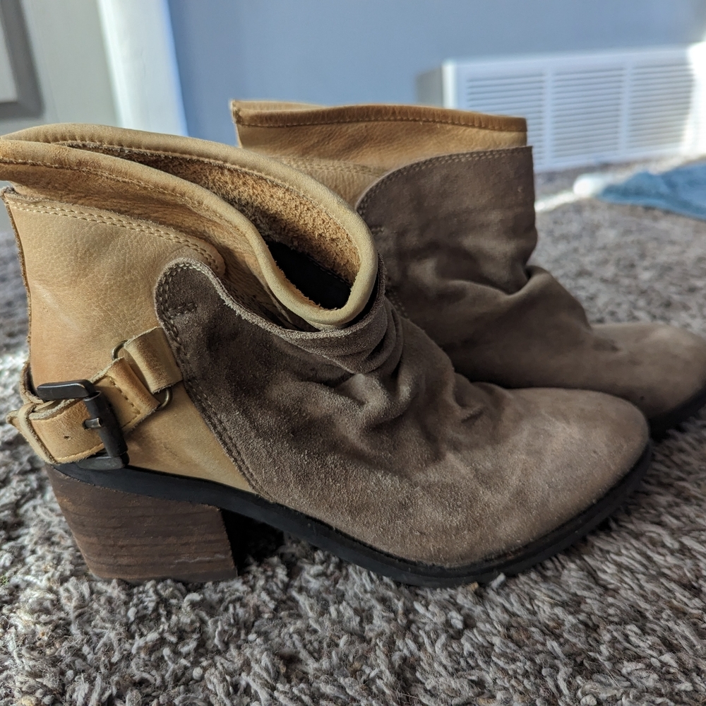Diba True sz 7.5 Leather Boots Women's Tan Yellow - Picture 6 of 7